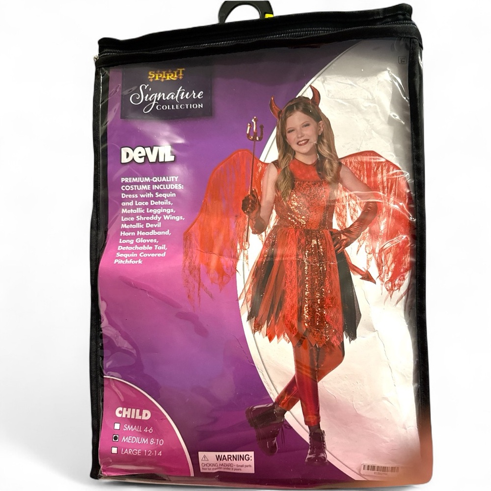 Spirit Devil Costume with Red and Black Accents